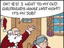 santa explaining his wife he saw his old girlfriend