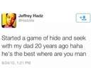 someone played hide and seek with his father for 20 years