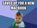 kid saved for a new macbook, bough equivalent pc and a car instead