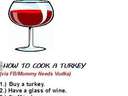 How to cook a turkey with a glass of wine