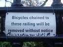 A sign notifying people without notice #bike