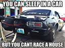 you can sleep in a car #race #house