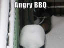 this angry barbecue hates winter