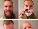 A close shave turns a man into #baby