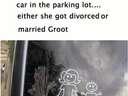 this lady either got divorced or she married groot