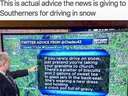 This is actual advice for driving in the snow