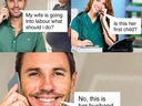 dadjoke about a guys wife going into labor